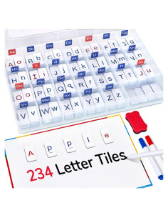 Azulejos Magnéticos JoyCat 234 Letras con Tablero Doble Cara