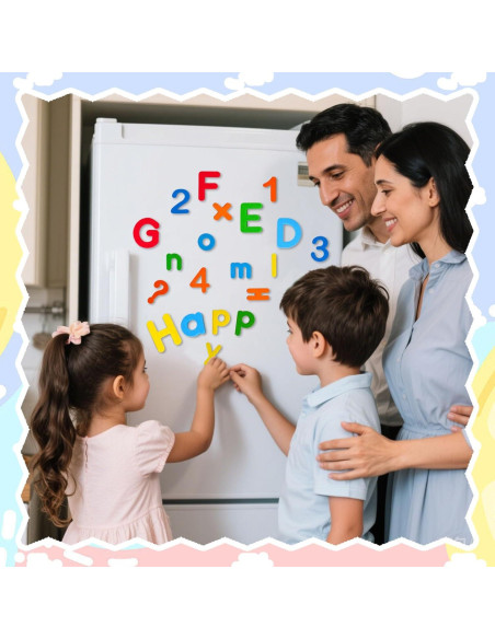 Juego de Letras y Números Magnéticos LovesTown 112 PCS