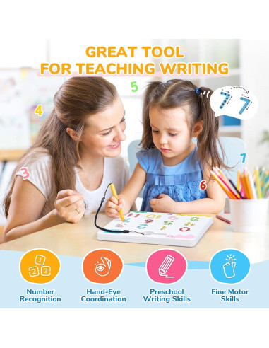 Tablero Magnético de Trazado JoyCat 1-20 para Niños