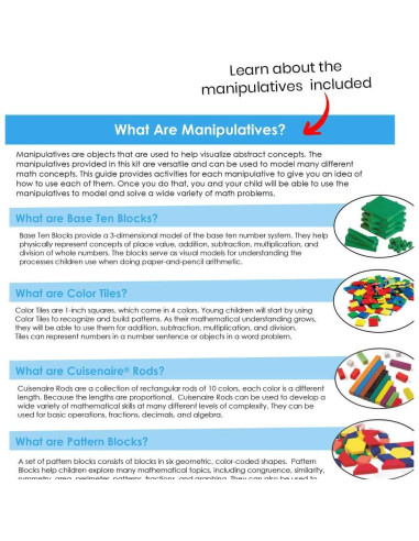 Kit de Manipulativos Matemáticos Hand2mind 93538 para K-2