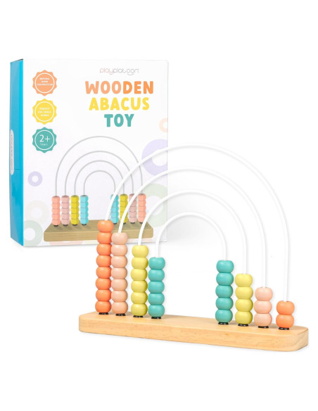 Ábaco de Madera Play Platoon para Niños 1-3 Años Boho Ábaco de Madera Play Platoon para Niños 1-3 Años Boho