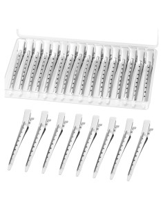 Clips para el Cabello Gingbiss 24 Pcs Metal 8.9 cm Plata