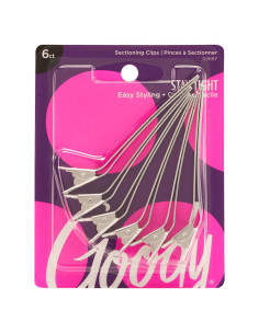 Clips de Sección de Aluminio Goody - 6 Unidades Plata