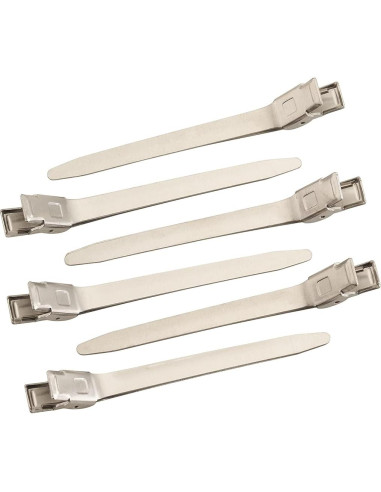 Clips de Sección de Aluminio Goody - 6 Unidades Plata