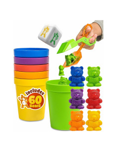 Conjunto de Osos Contadores Skoolzy - 70 Piezas Juguetes Educativos