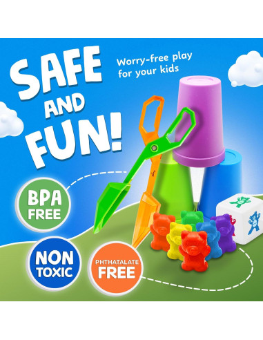 Conjunto de Osos Contadores Skoolzy - 70 Piezas Juguetes Educativos