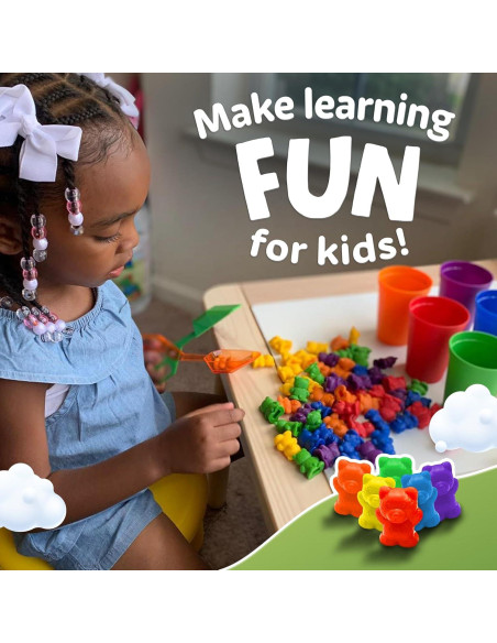 Conjunto de Osos Contadores Skoolzy - 70 Piezas Juguetes Educativos