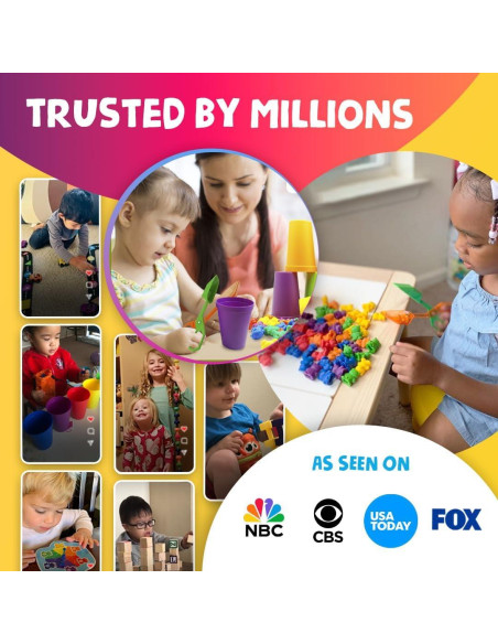 Conjunto de Osos Contadores Skoolzy - 70 Piezas Juguetes Educativos