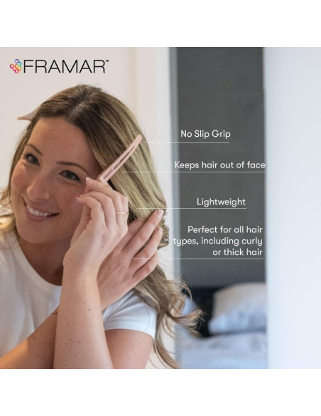 Clips para Cabello Framar Sin Marcas 10 Piezas Neutros