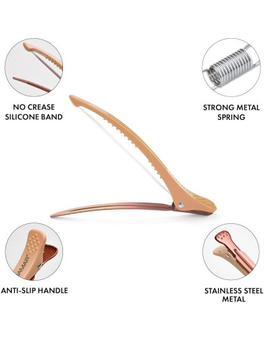 Clips para Cabello Framar Sin Marcas 10 Piezas Neutros