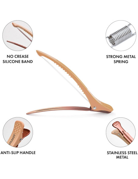 Clips para Cabello Framar Sin Marcas 10 Piezas Neutros