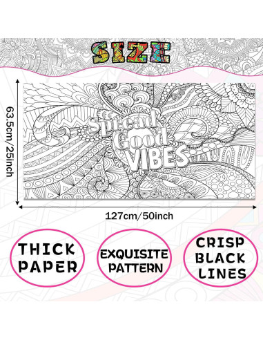 Póster de Colorear Gigante Naozinebi 63.5x127cm Motivacional