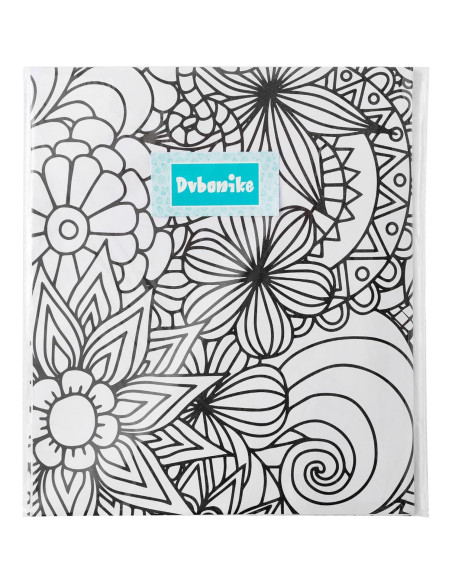 Póster de Colorear Mandala Jumbo Dvbonike 140x60 cm Floral