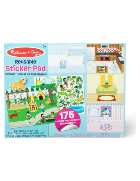 Juego de Almohadillas de Pegatinas Reutilizables Melissa & Doug - Casa de Jugar Juego de Almohadillas de Pegatinas Reutilizables Melissa & Doug - Casa de Jugar