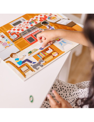 Juego de Almohadillas de Pegatinas Reutilizables Melissa & Doug - Casa de Jugar