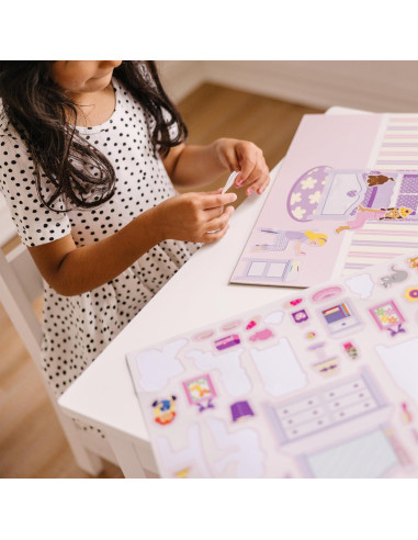 Juego de Almohadillas de Pegatinas Reutilizables Melissa & Doug - Casa de Jugar
