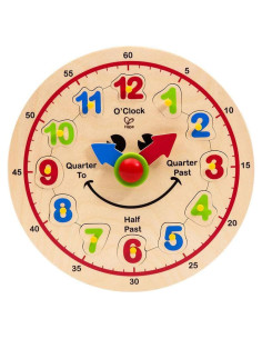 Rompecabezas Reloj Feliz Hape 12 Piezas Educativo 3+ Años