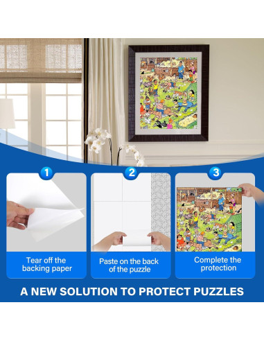 Hojas de Pegamento KOSTBAR para Rompecabezas 24 Piezas 37.4x17.8cm