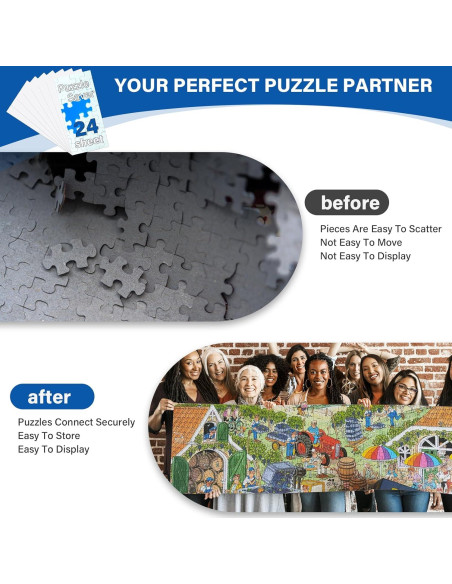 Hojas de Pegamento KOSTBAR para Rompecabezas 24 Piezas 37.4x17.8cm Hojas de Pegamento KOSTBAR para Rompecabezas 24 Piezas 37.4x17.8cm