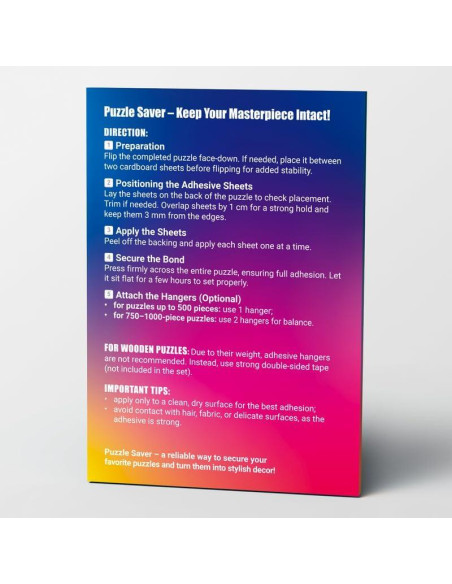 Hojas Adhesivas para Puzzles LEOGOR - 12 Hojas 25.9 x 18 cm Hojas Adhesivas para Puzzles LEOGOR - 12 Hojas 25.9 x 18 cm