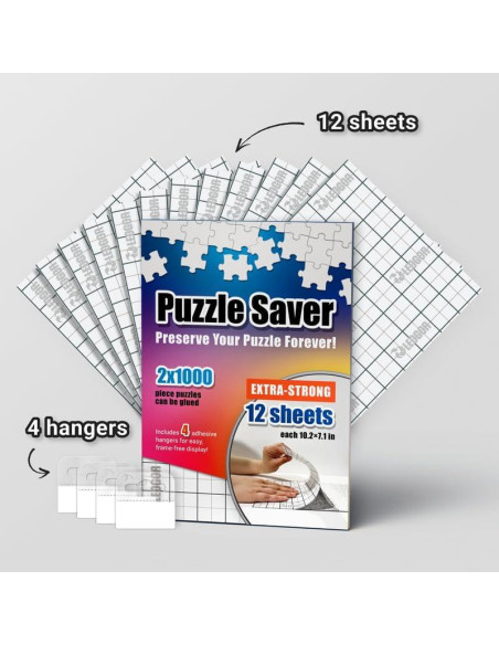Hojas Adhesivas para Puzzles LEOGOR - 12 Hojas 25.9 x 18 cm Hojas Adhesivas para Puzzles LEOGOR - 12 Hojas 25.9 x 18 cm