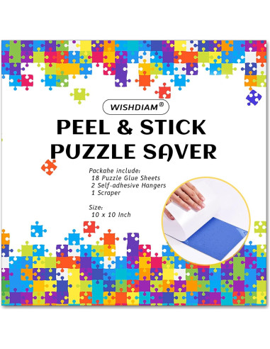 Hojas Autoadhesivas para Rompecabezas WISHDIAM - 18 PCS