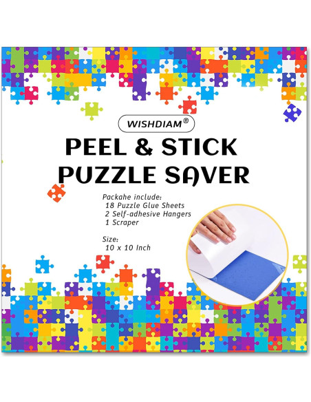 Hojas Autoadhesivas para Rompecabezas WISHDIAM - 18 PCS