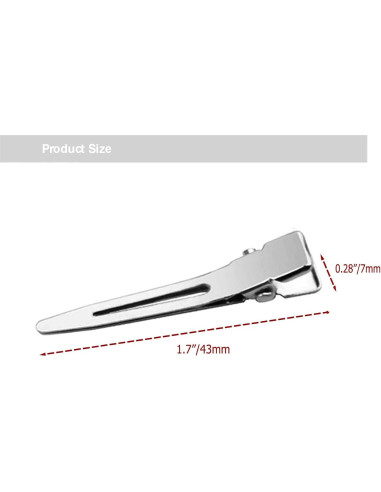 80 Clips de Pelo de Metal Qoneyik 45mm para Estilizar