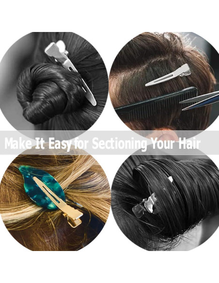 80 Clips de Pelo de Metal Qoneyik 45mm para Estilizar 80 Clips de Pelo de Metal Qoneyik 45mm para Estilizar