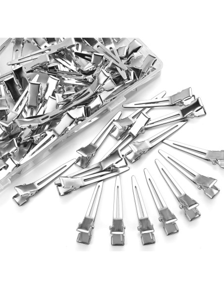 80 Clips de Pelo de Metal Qoneyik 45mm para Estilizar 80 Clips de Pelo de Metal Qoneyik 45mm para Estilizar