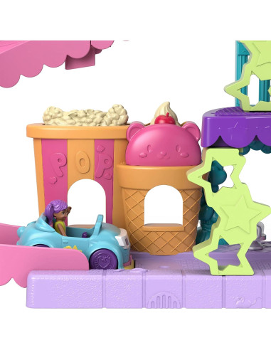 Juego de Autocine Polly Pocket Pollyville con 2 Muñecas y Accesorios