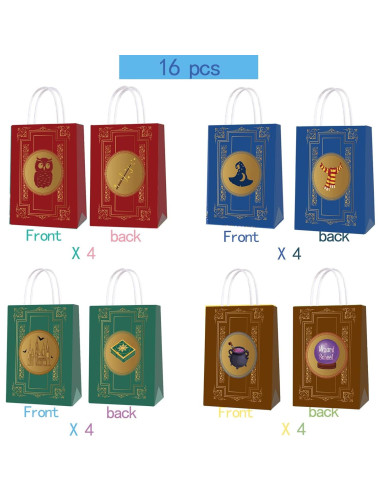 16 Bolsas de Regalo Mago Mágico Daapiishuu 21x15x8 cm