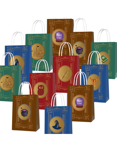 16 Bolsas de Regalo Mago Mágico Daapiishuu 21x15x8 cm