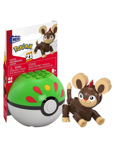 Juguete de Construcción Litleo Pokémon Mattel 44 Piezas