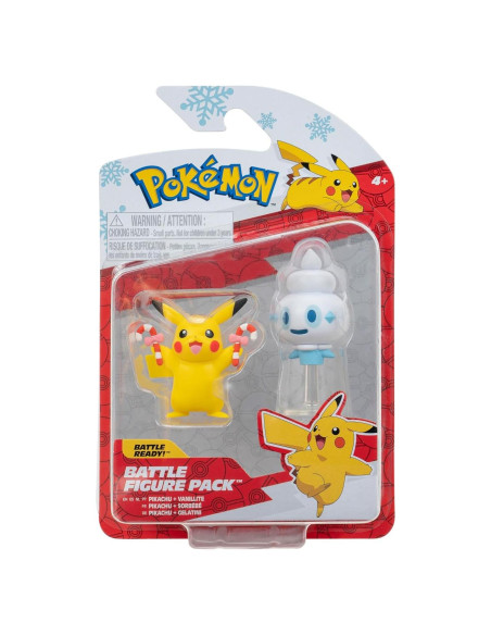 Paquete de Figuras de Batalla Pikachu y Gelatini 5 cm