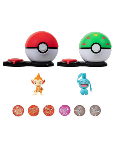 Juego de Ataque Sorpresa Pokémon Jazwares - Chimchar vs Wynaut