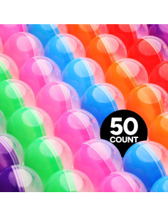 Cápsulas Redondas Transparentes Vacías Entervending 50 Pcs 5 cm 2