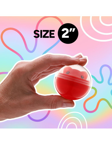 Cápsulas Redondas Transparentes Vacías Entervending 50 Pcs 5 cm