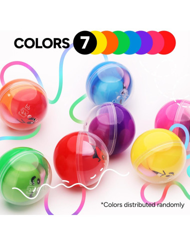 Cápsulas Redondas Transparentes Vacías Entervending 50 Pcs 5 cm