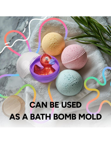 Cápsulas Redondas Transparentes Vacías Entervending 50 Pcs 5 cm