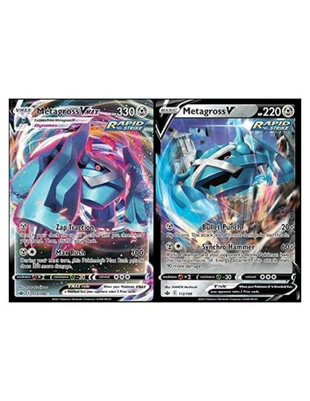 Lote de Cartas Ultra Raras Metagross V y Vmax Pokémon Lote de Cartas Ultra Raras Metagross V y Vmax Pokémon