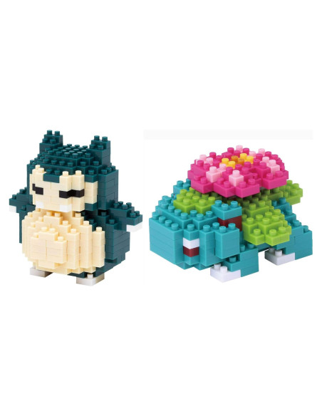 Nanoblock Set 2 en 1 Snorlax y Venusaur - Construcción Pokémon Nanoblock Set 2 en 1 Snorlax y Venusaur - Construcción Pokémon