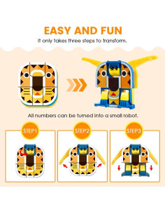 Juguete Transformador HOPANDOS 10 en 1 Animales STEM 3+ 2