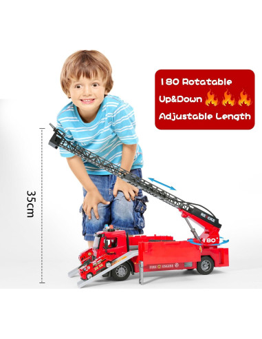 Camión de Bomberos Juguete FEIDAMA con Luz y Sonido