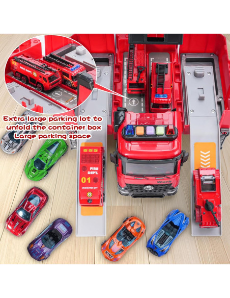 Camión de Bomberos Juguete FEIDAMA con Luz y Sonido Camión de Bomberos Juguete FEIDAMA con Luz y Sonido