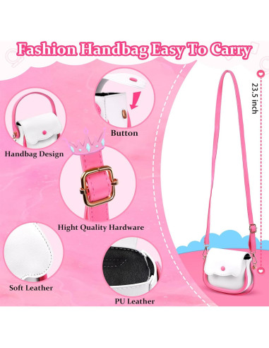 Cartera de Juego GJZZ para Niñas 3-8 Años - Set de Maquillaje Rosa