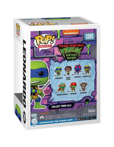 Figura de Vinilo Pop! Tortugas Ninja Leonardo Funko 9.5 cm