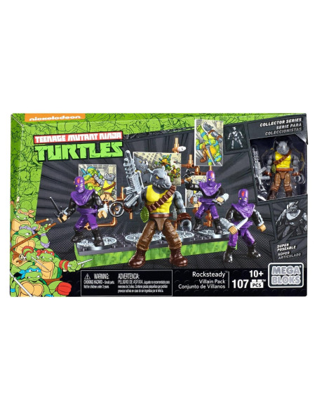 Set de Construcción Mega Bloks TMNT Rocksteady y Soldados Pie
