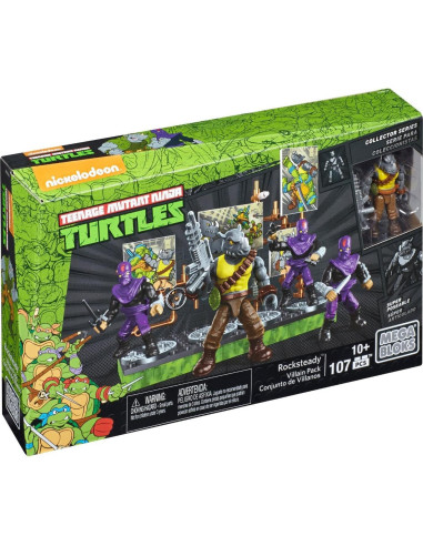 Set de Construcción Mega Bloks TMNT Rocksteady y Soldados Pie