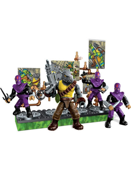 Set de Construcción Mega Bloks TMNT Rocksteady y Soldados Pie